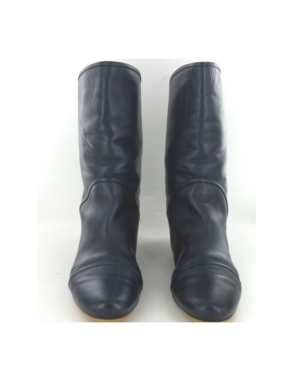 Boots cuir bleu marine taille 39.5 WALTER STEIGER