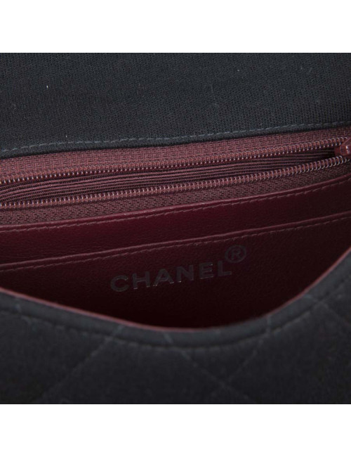 Mini sac CHANEL jersey noir