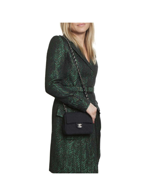 Mini sac CHANEL jersey noir