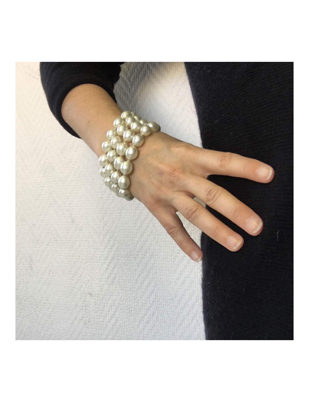 bracelet perles nacrées CHANEL VINTAGE