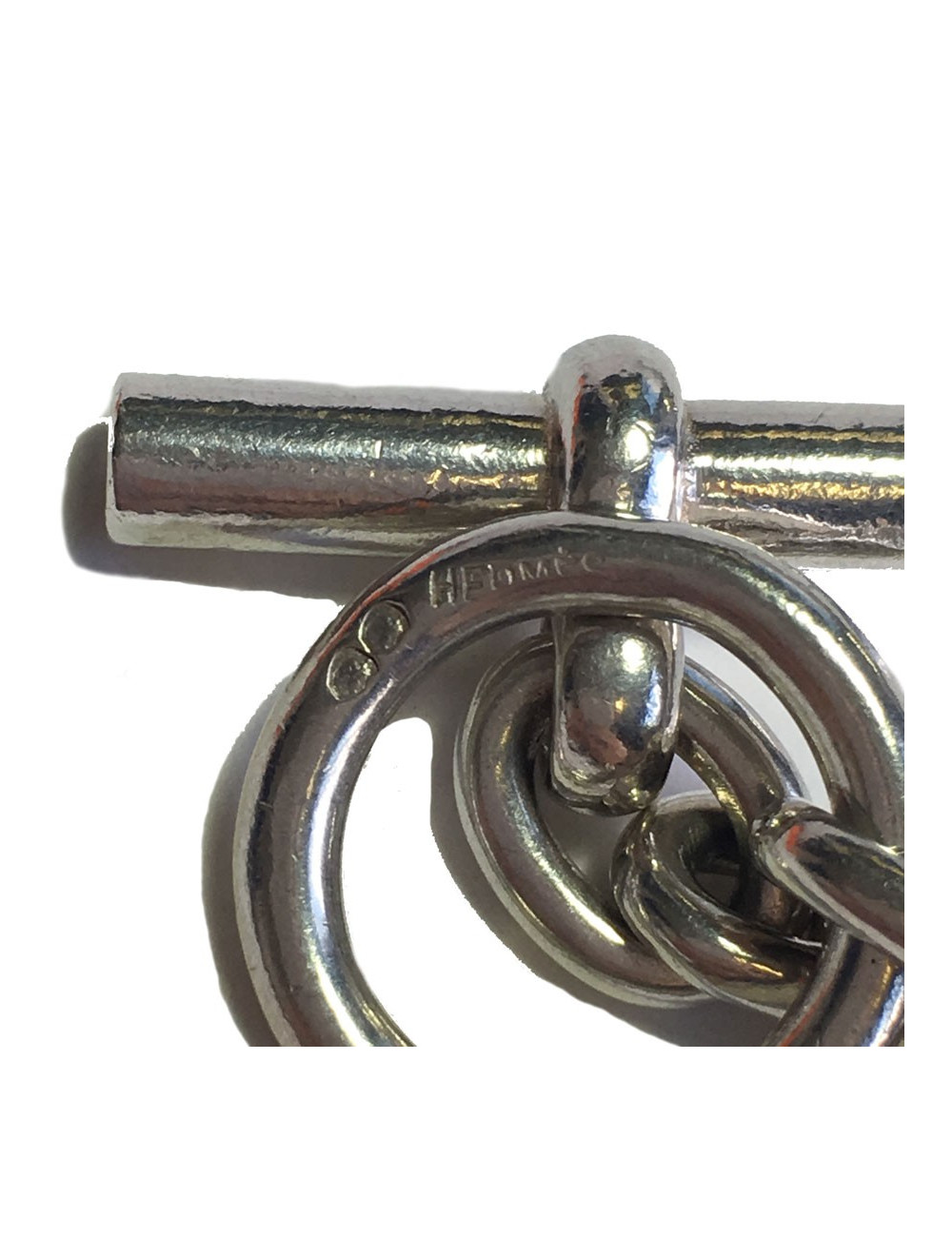 Collier HERMES chaîne d'ancre en argent massif 800