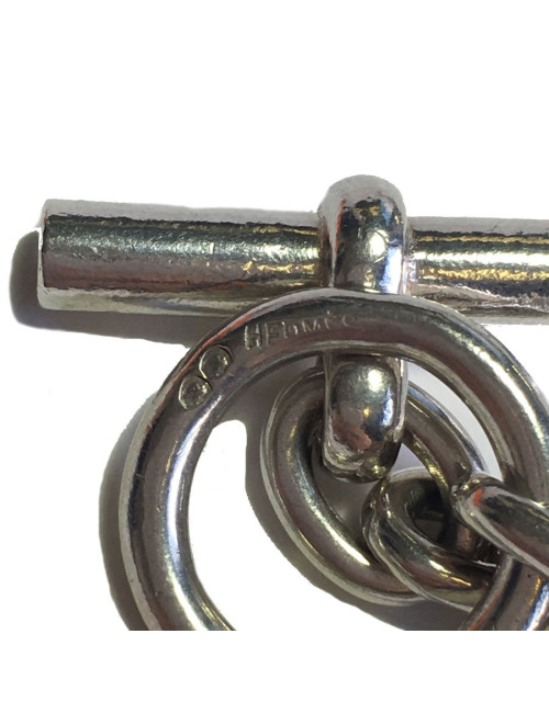 Collier HERMES chaîne d'ancre en argent massif 800