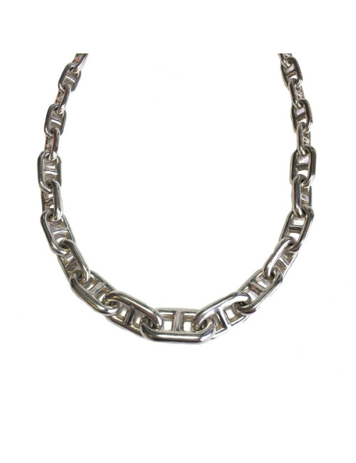 Collier HERMES chaîne d'ancre en argent massif 800