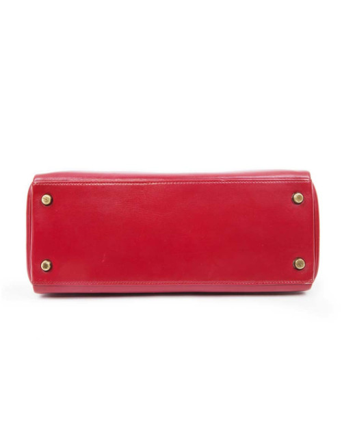 HERMES Kelly 28 handbag in red box leather