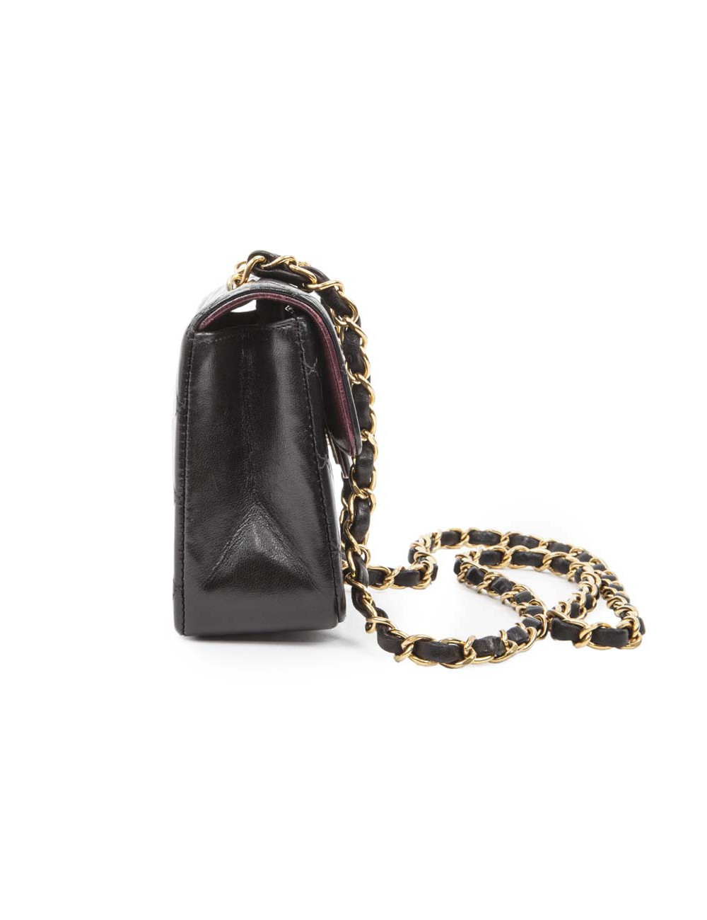 Mini black quilted smooth lambskin CHANEL bag