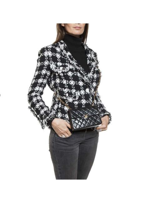 Mini black quilted smooth lambskin CHANEL bag