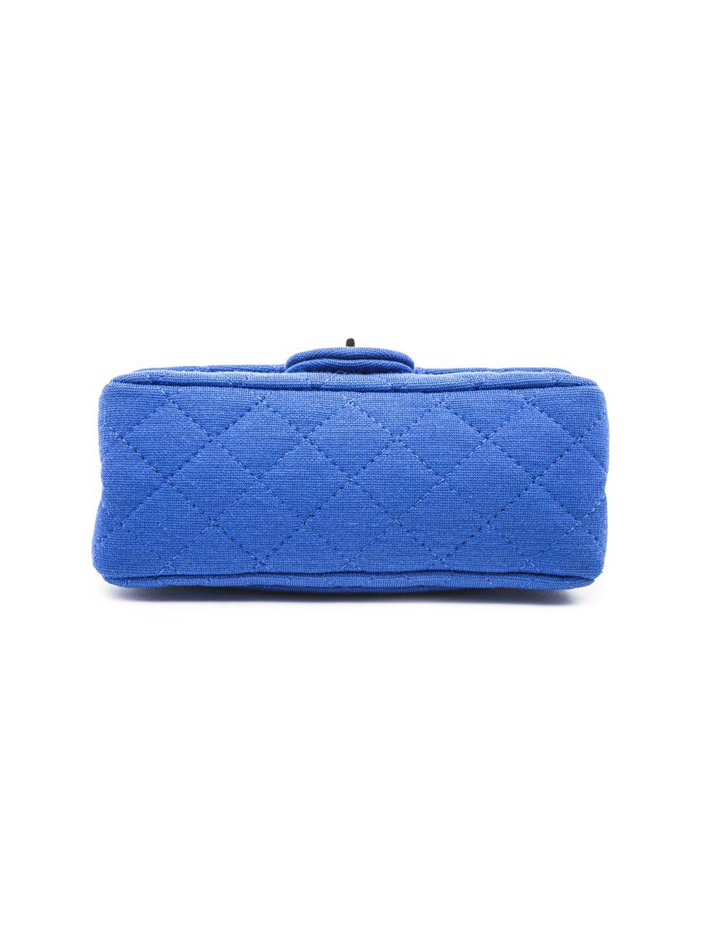 CHANEL mini double flap 2.55 bag in electric blue jersey