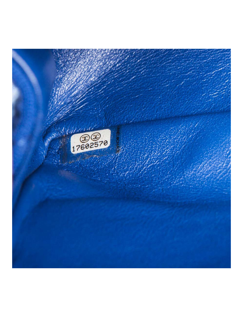 CHANEL mini double flap 2.55 bag in electric blue jersey