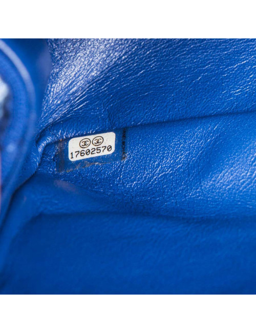 Mini sac 2.55 CHANEL en jersey bleu électrique