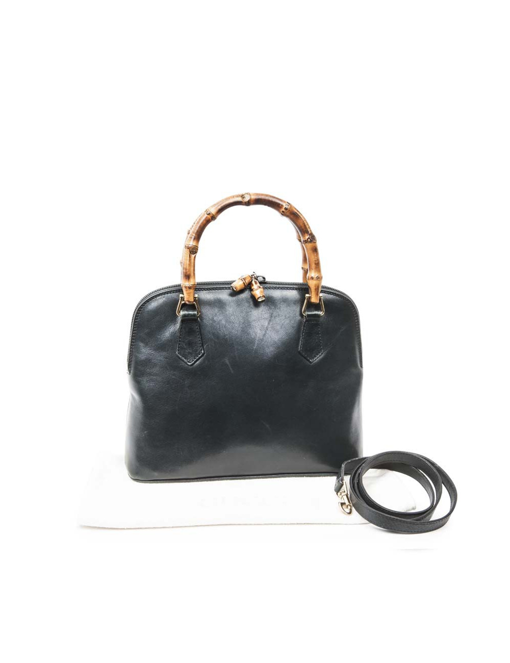 Sac GUCCI bambou avec bandoulière Vintage
