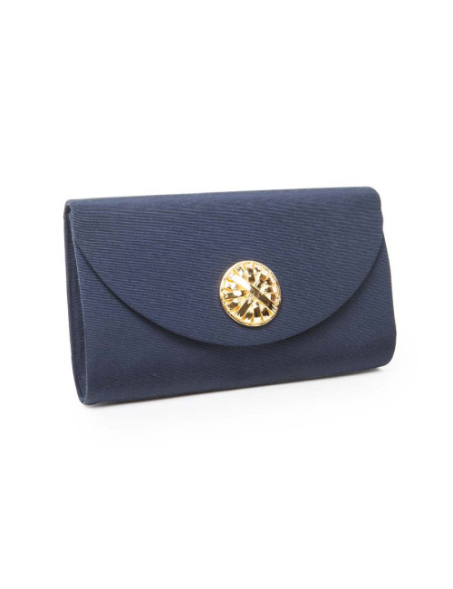 Pochette GIVENCHY  en piqué bleu nuit Vintage