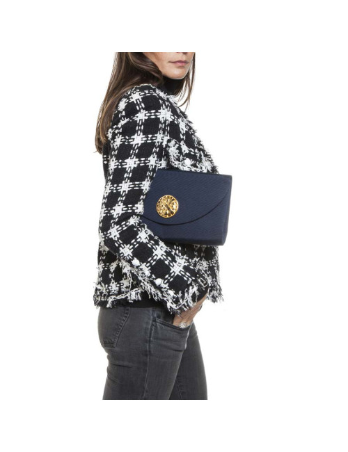 Pochette GIVENCHY  en piqué bleu nuit Vintage