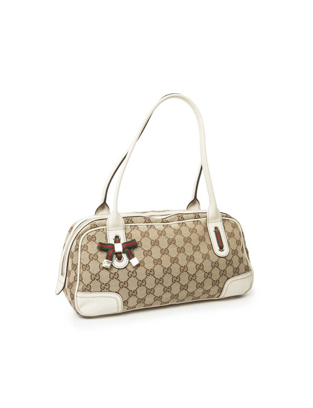 Sac GUCCI toile monogram beige et marron Vintage