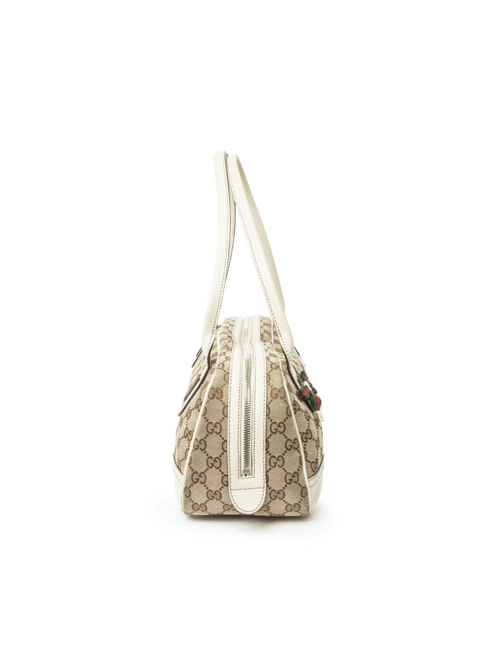 Sac GUCCI toile monogram beige et marron Vintage