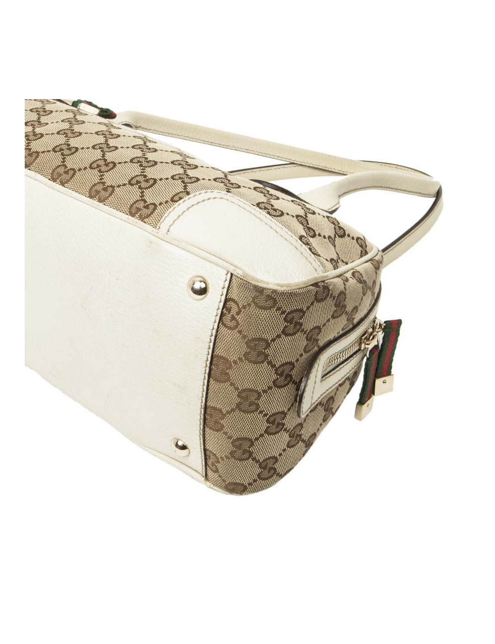 Sac GUCCI toile monogram beige et marron Vintage