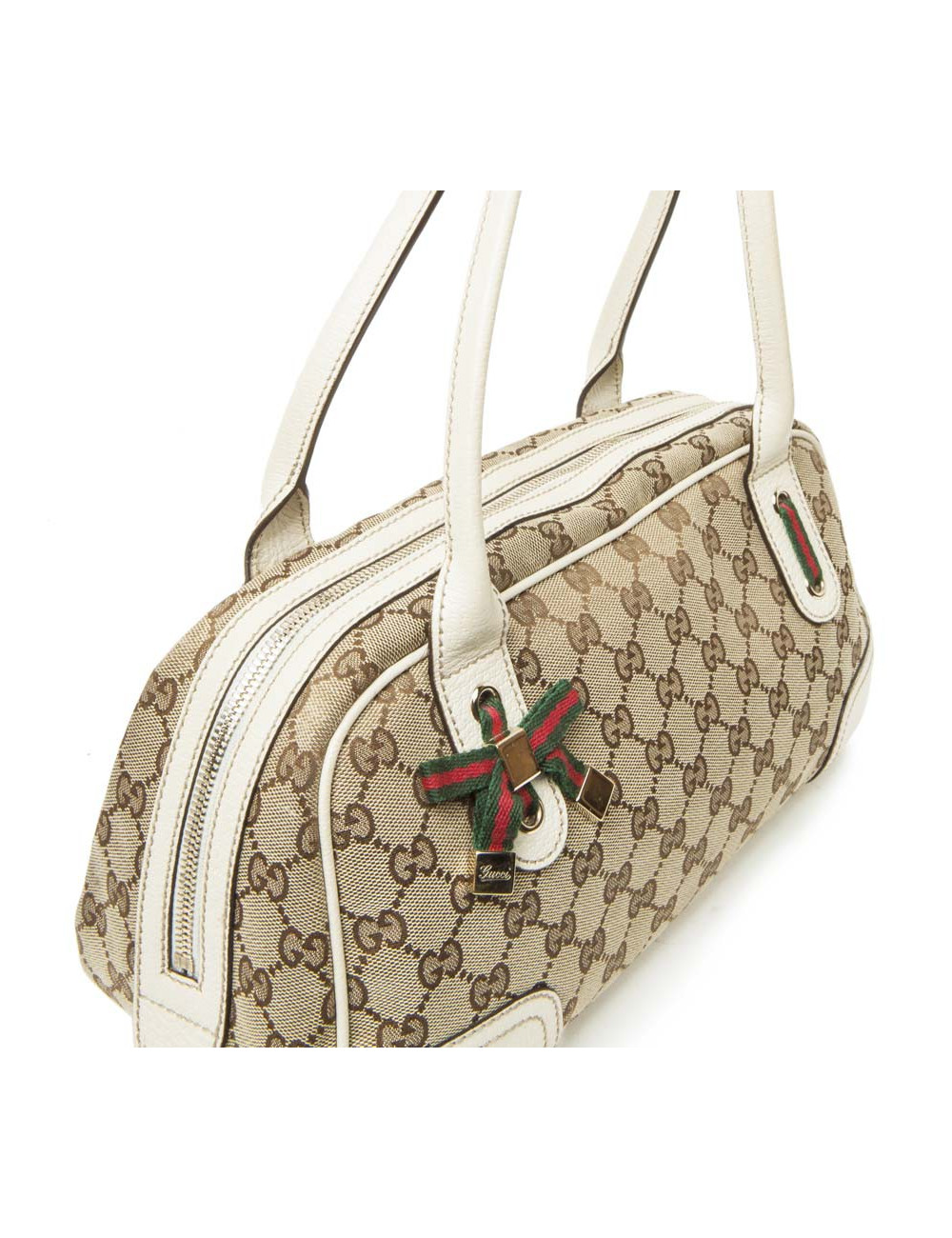 Sac GUCCI toile monogram beige et marron Vintage