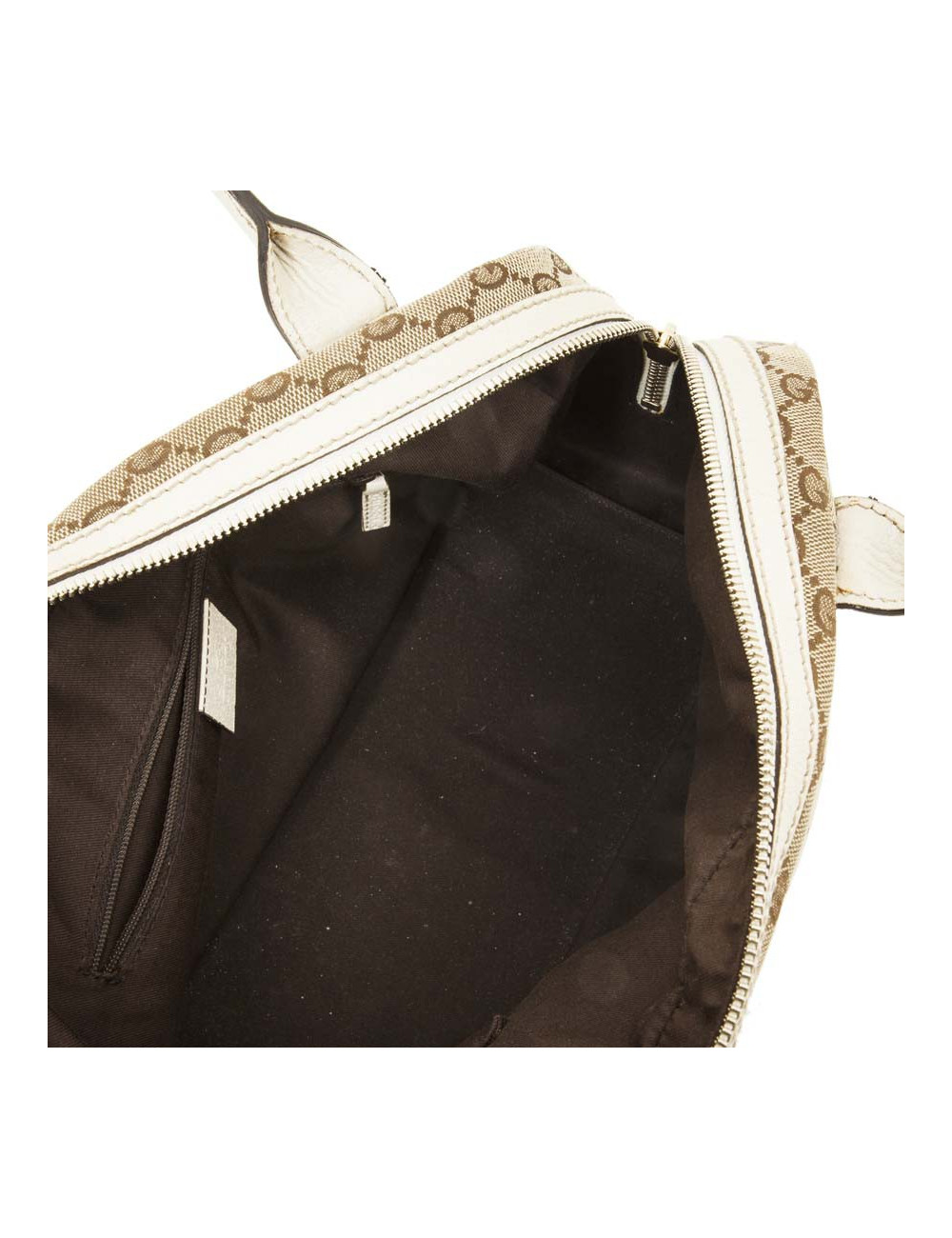 Sac GUCCI toile monogram beige et marron Vintage