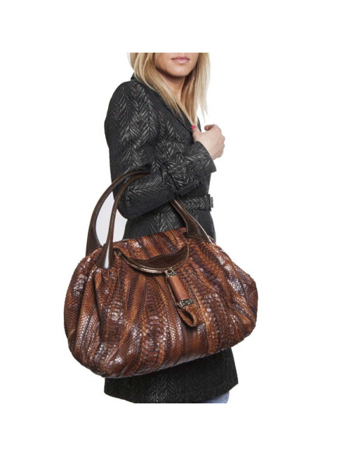 Sac spy FENDI en python grand modèle 