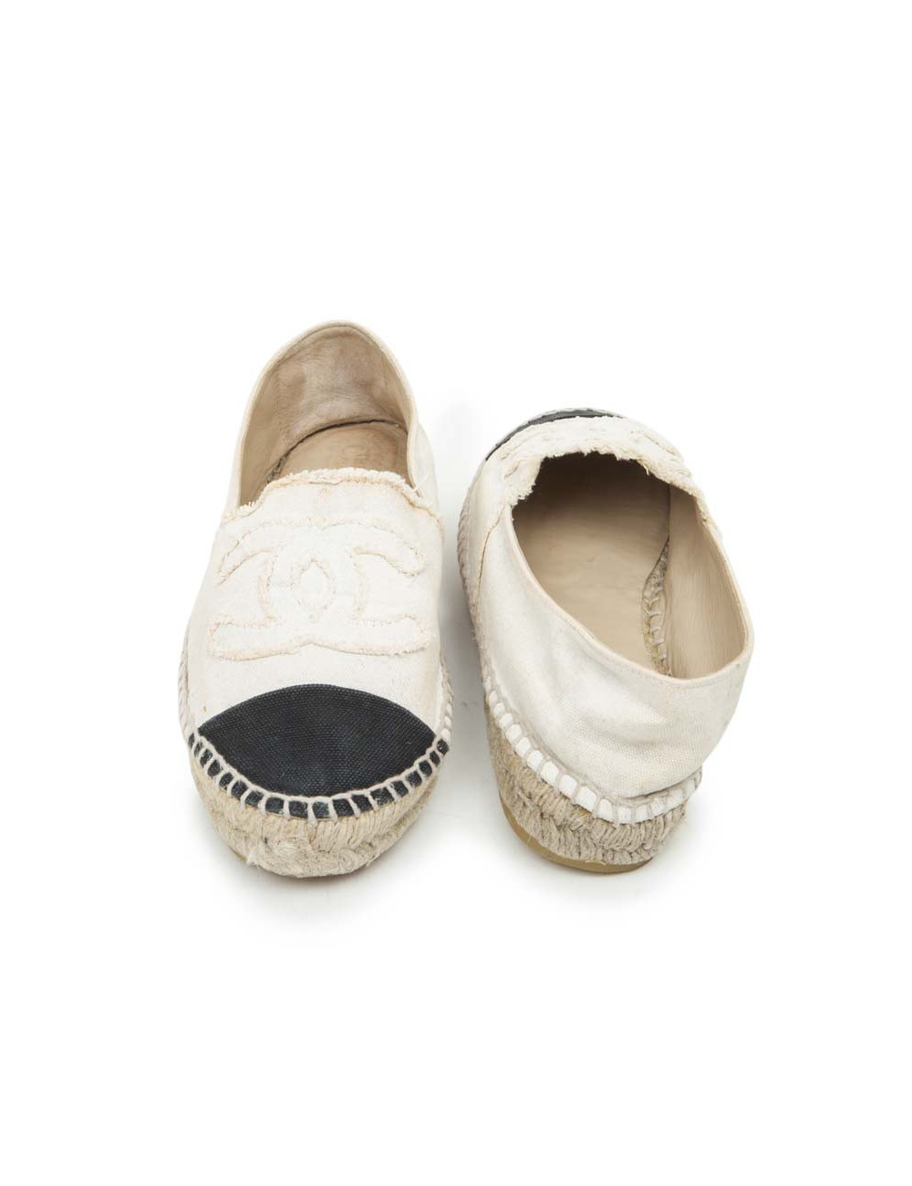 Espadrilles CHANEL T toile écrue