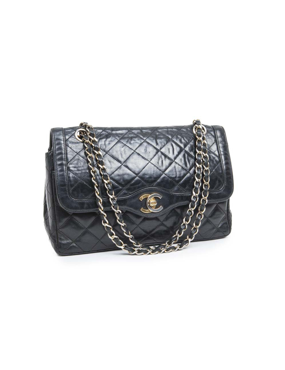 Sac CHANEL timeless bleu nuit Vintage Couture