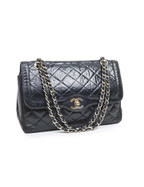 Sac CHANEL timeless bleu nuit Vintage Couture