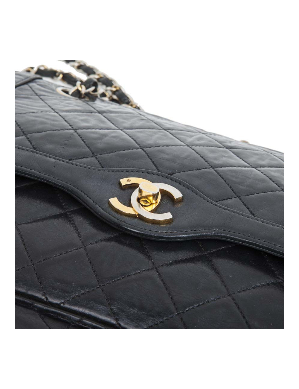 Sac CHANEL timeless bleu nuit Vintage Couture