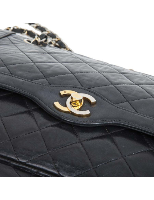 Sac CHANEL timeless bleu nuit Vintage Couture