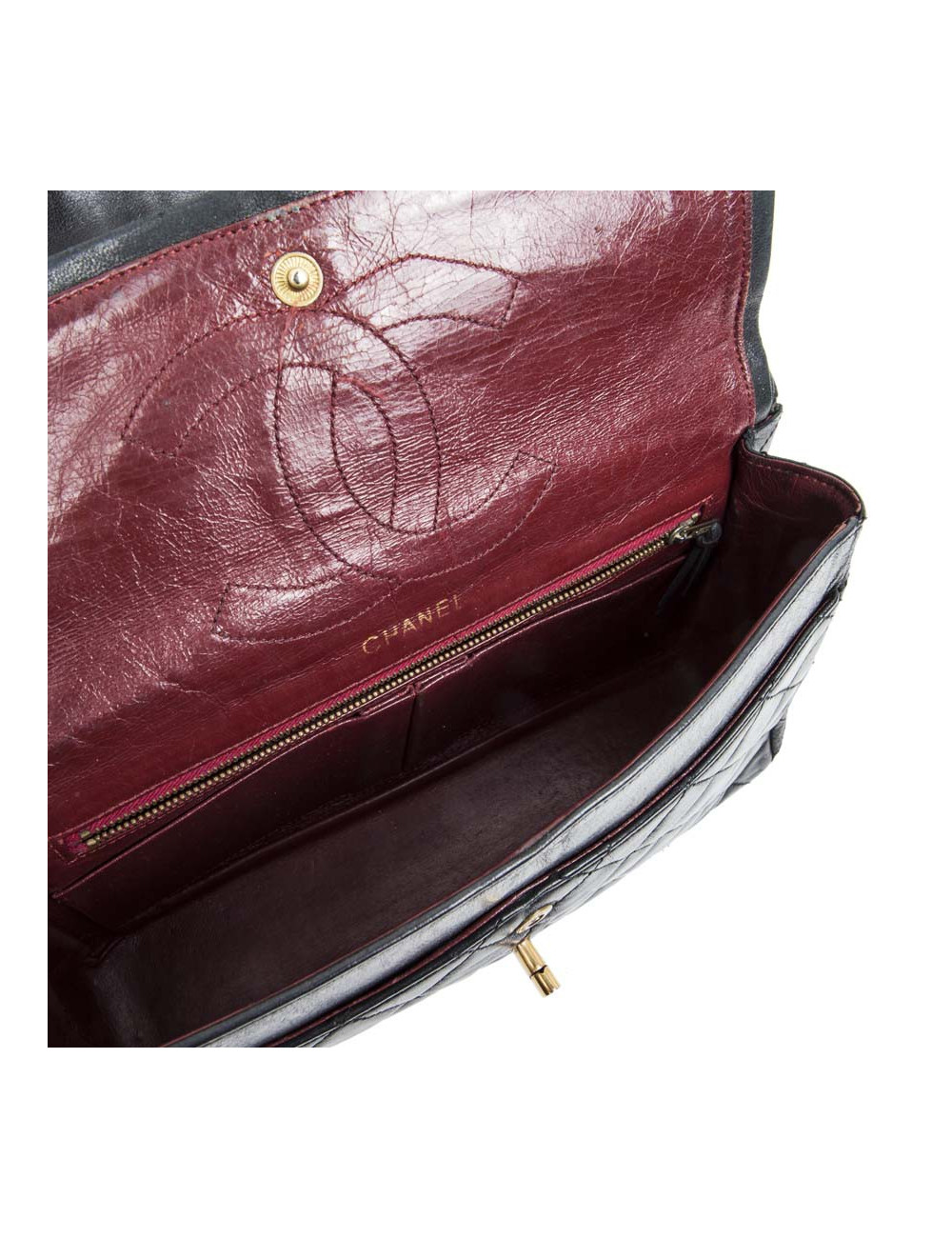 Sac CHANEL timeless bleu nuit Vintage Couture