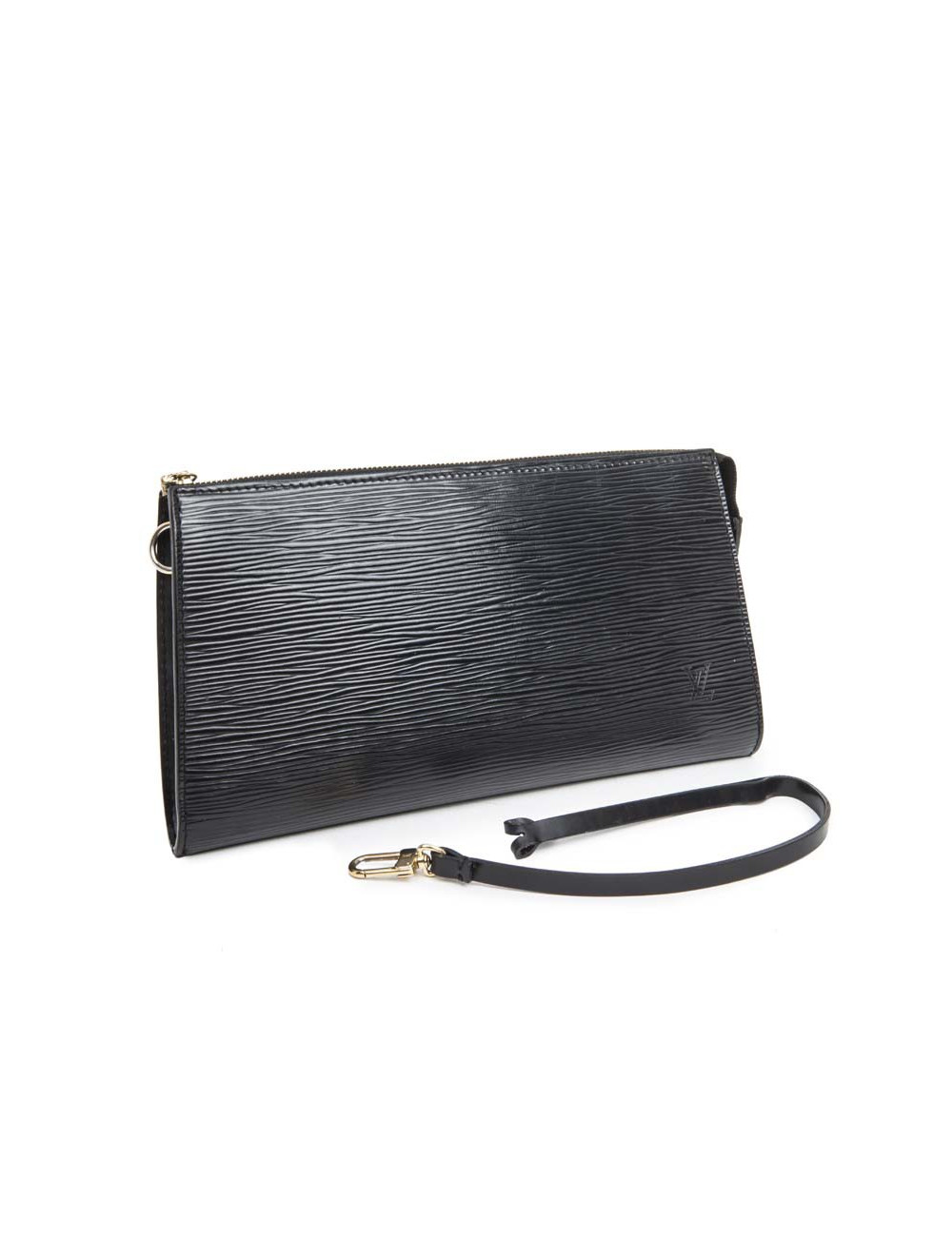 Pochette LOUIS VUITTON cuir épi noir Vintage