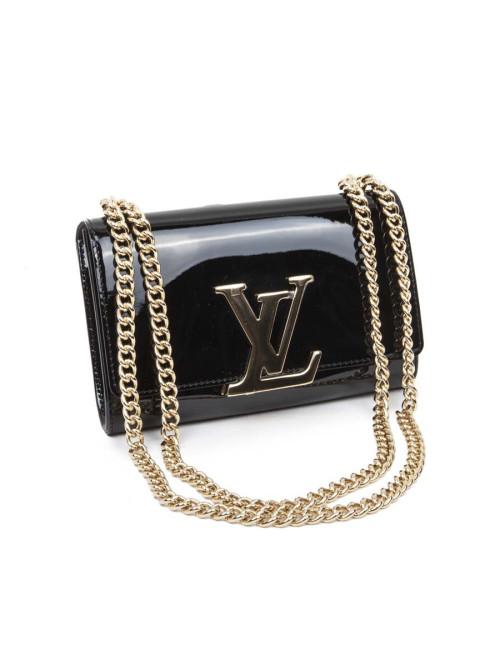 Sac Louise LOUIS VUITTON MM cuir verni noir