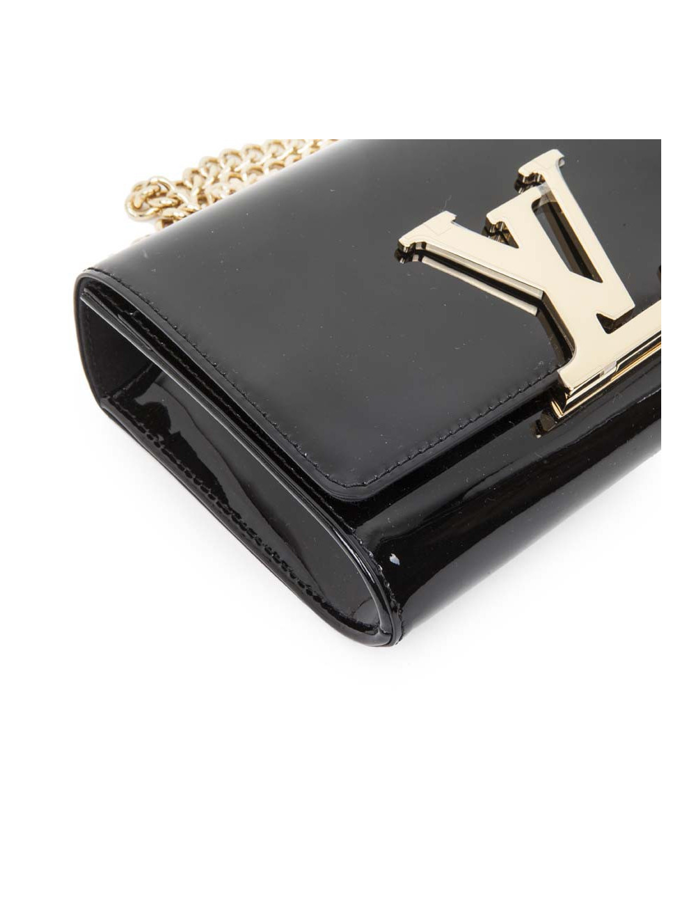 Sac Louise LOUIS VUITTON MM cuir verni noir