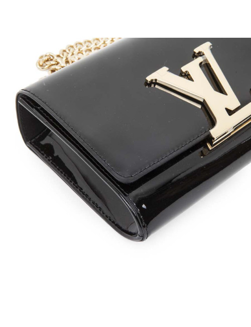 Louise LOUIS VUITTON MM varnished leather black bag
