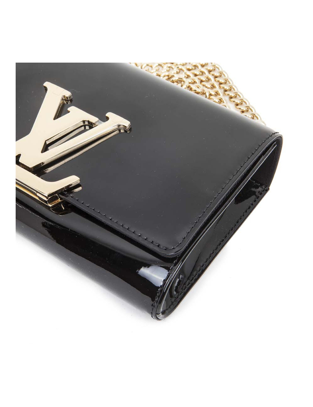 Sac Louise LOUIS VUITTON MM cuir verni noir