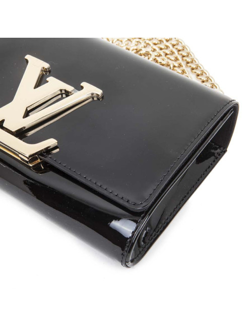 Sac Louise LOUIS VUITTON MM cuir verni noir