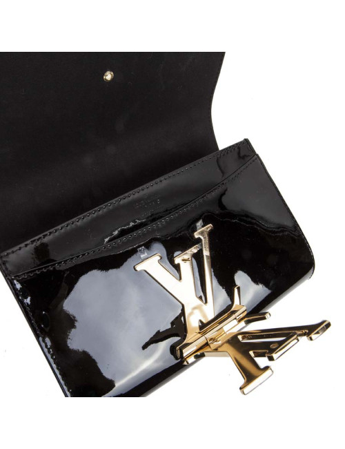 Sac Louise LOUIS VUITTON MM cuir verni noir