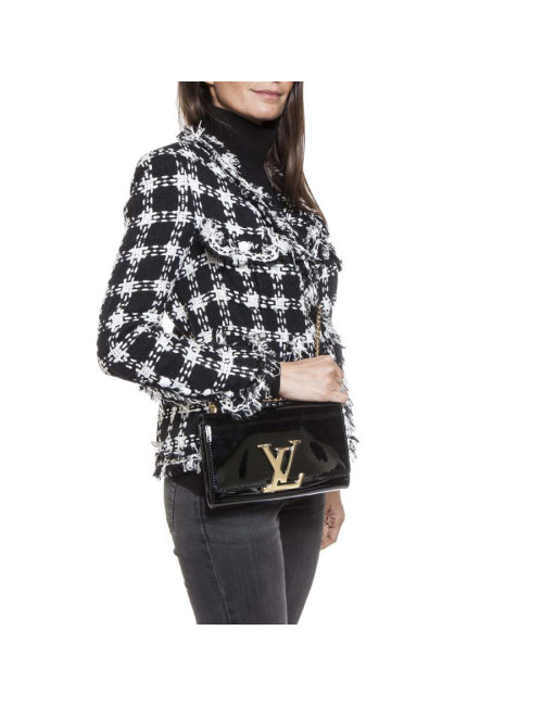 Sac Louise LOUIS VUITTON MM cuir verni noir