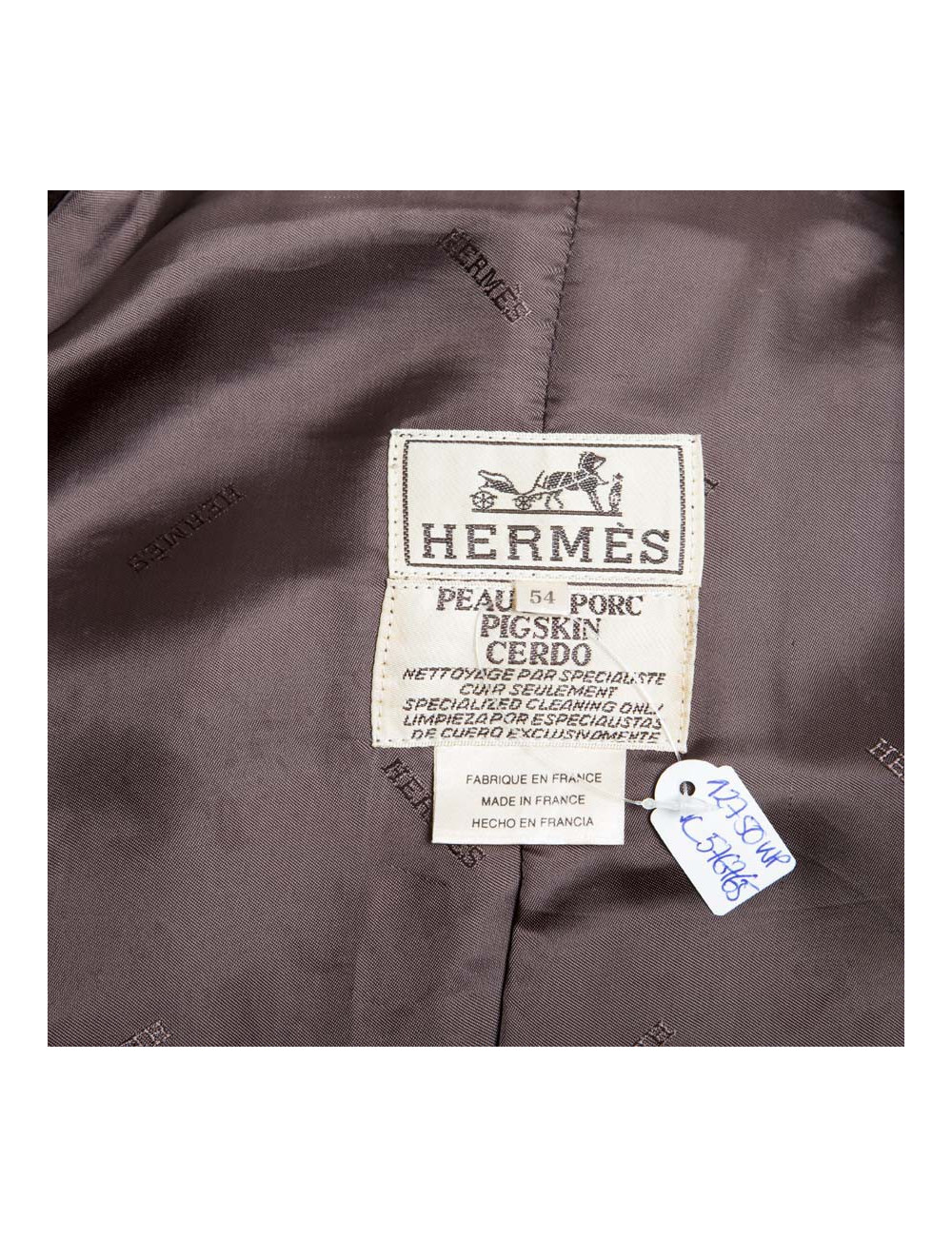 Veste en peau HERMES