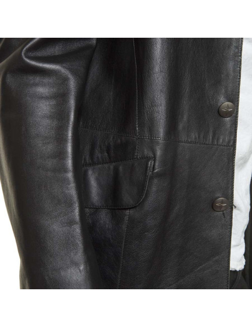 Veste THIERRY MUGLER homme cuir noir