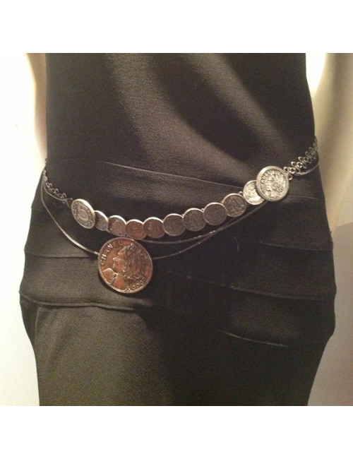 Ceinture sautoir CHANEL médaillons COCO CHANEL