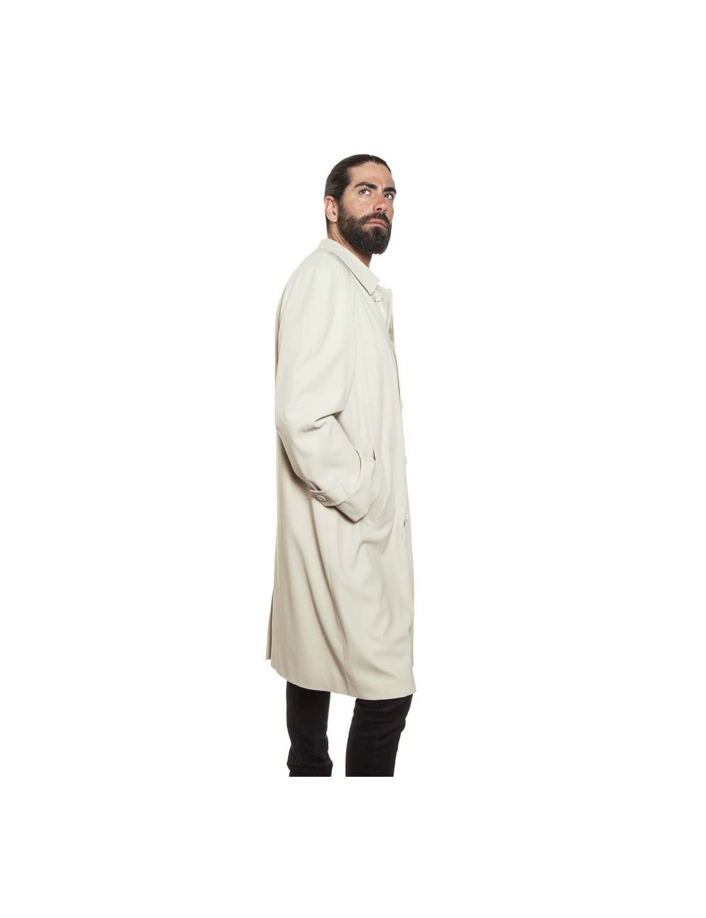 GIANNI VERSACE T 48 IT Trench coat in light beige wool