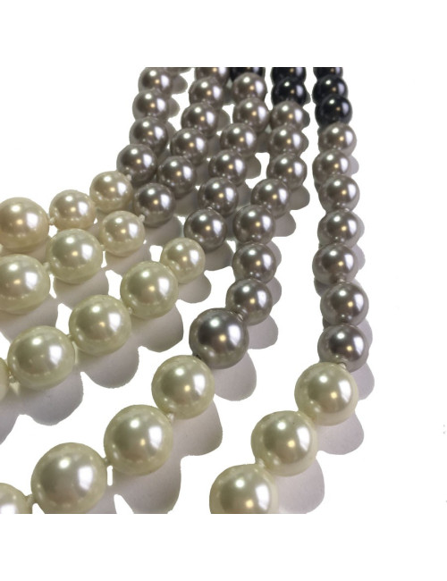 CHANEL 5 rows of pearls necklace