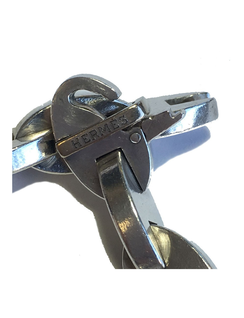 HERMES "Grain de café" chain bracelet in sterling silver