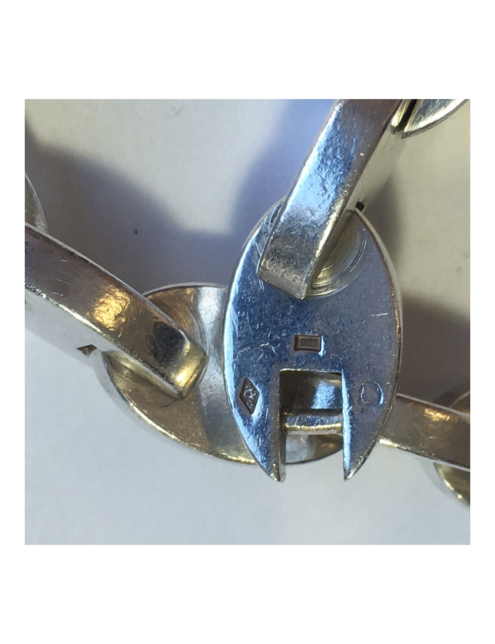 Bracelet HERMES "Grain de café" en argent massif 925