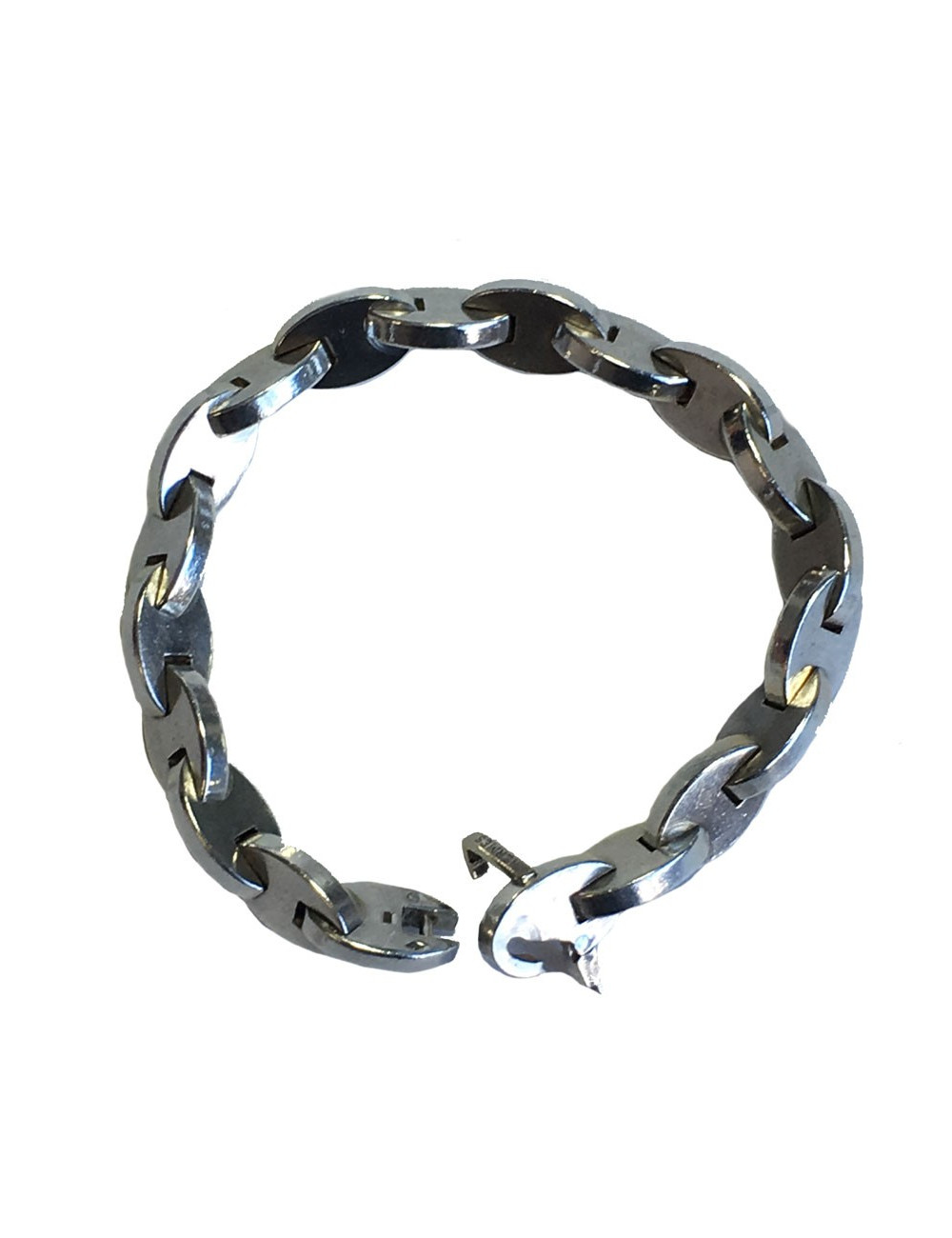 HERMES "Grain de café" chain bracelet in sterling silver