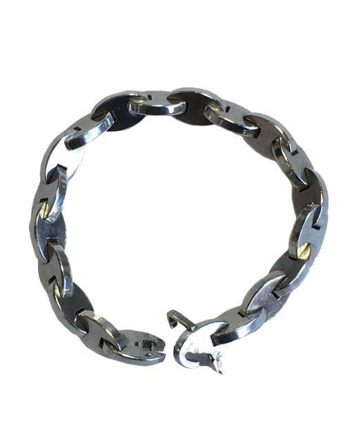 HERMES "Grain de café" chain bracelet in sterling silver