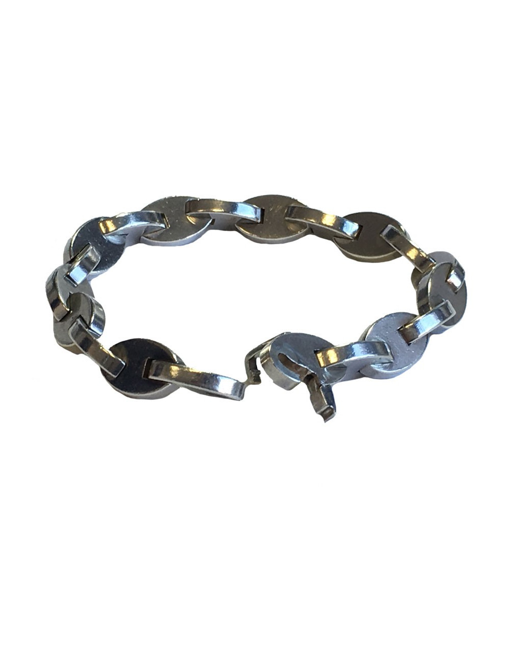 HERMES "Grain de café" chain bracelet in sterling silver