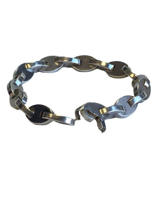 HERMES "Grain de café" chain bracelet in sterling silver