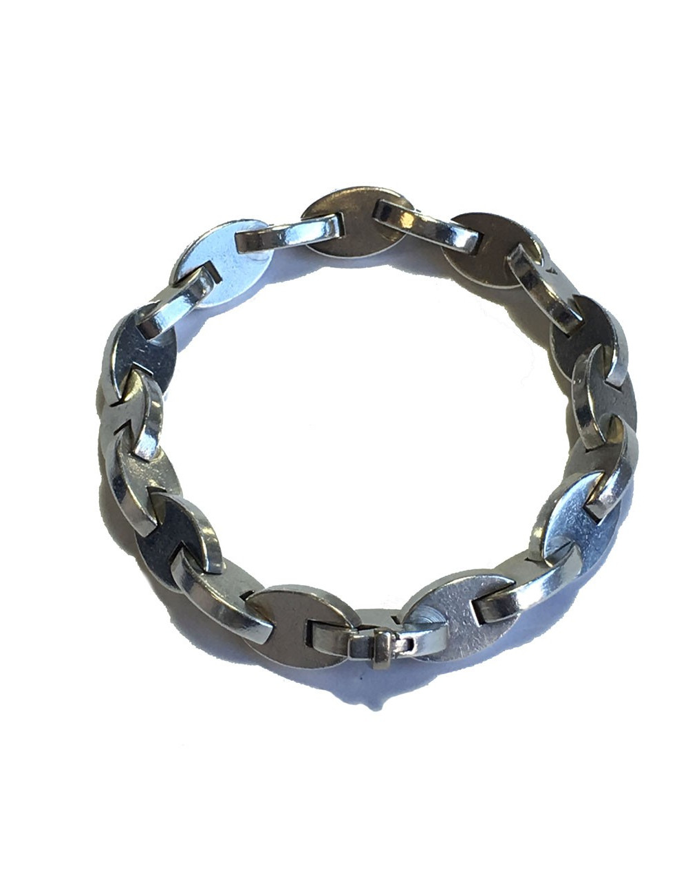 Bracelet HERMES "Grain de café" en argent massif 925