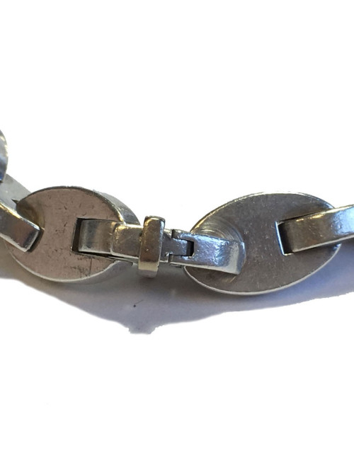 HERMES "Grain de café" chain bracelet in sterling silver