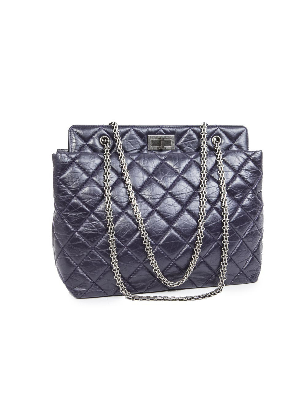 Sac CHANEL cuir matelassé violet